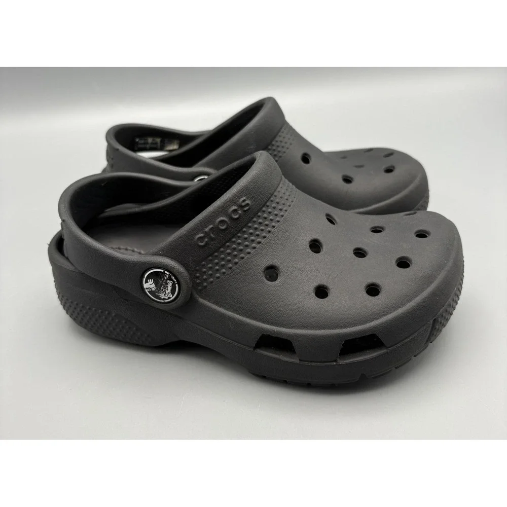 Crocs Classic Clog Kids Size 10 Shoes Black Closed Toe Sandals